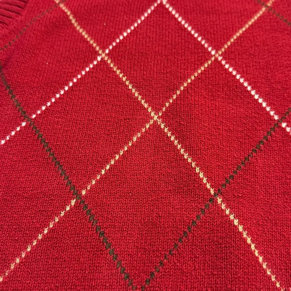 Gymboree - 18-24M - Red Argyle Sweater Vest - Picture 2 of 3